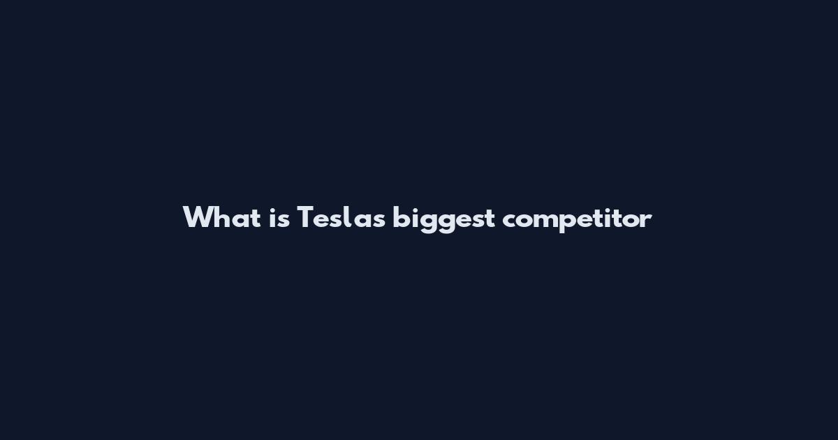 What is Tesla's biggest competitor