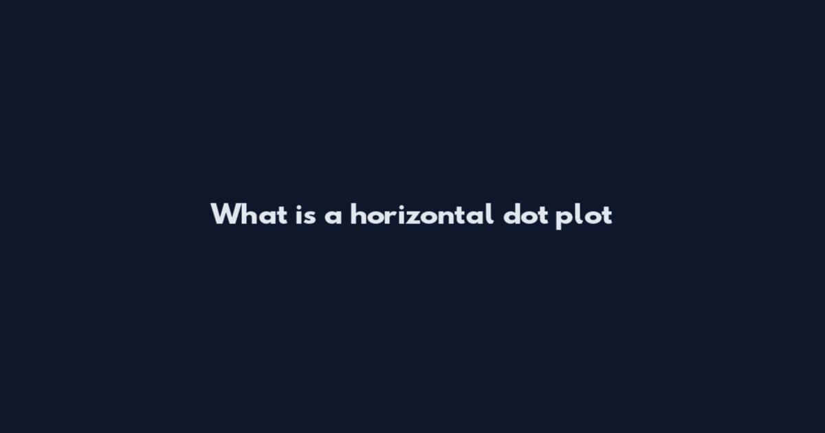 What is a horizontal dot plot