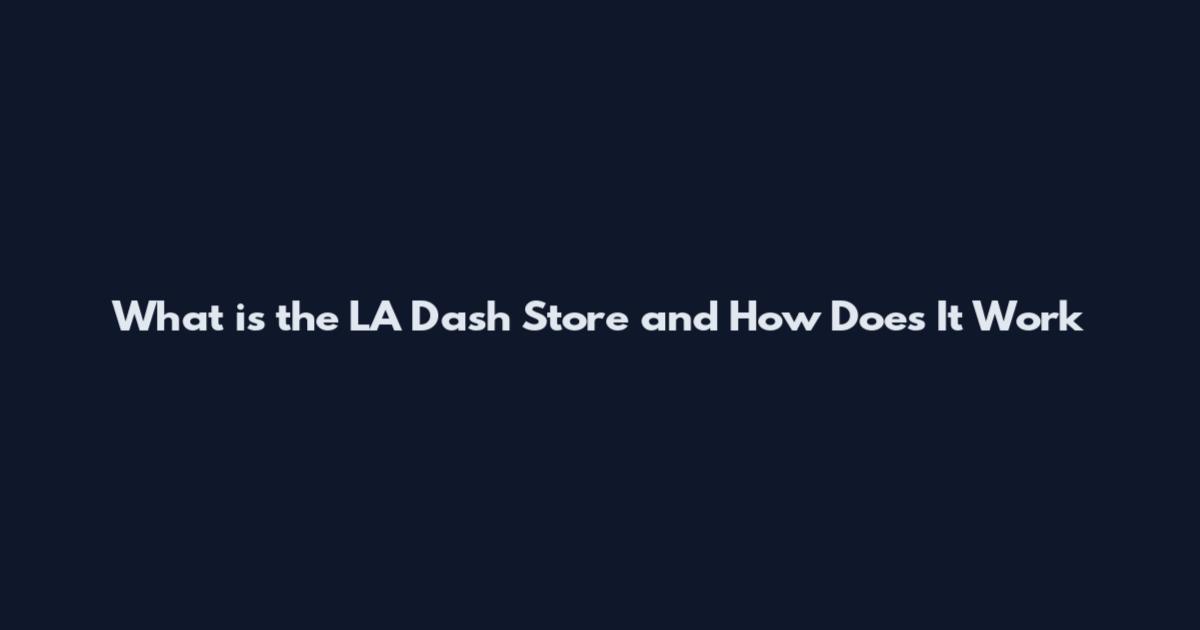 What is the LA Dash Store and How Does It Work