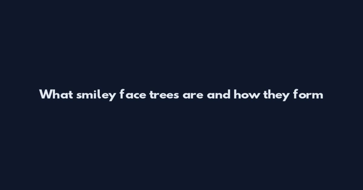 What smiley face trees are and how they form