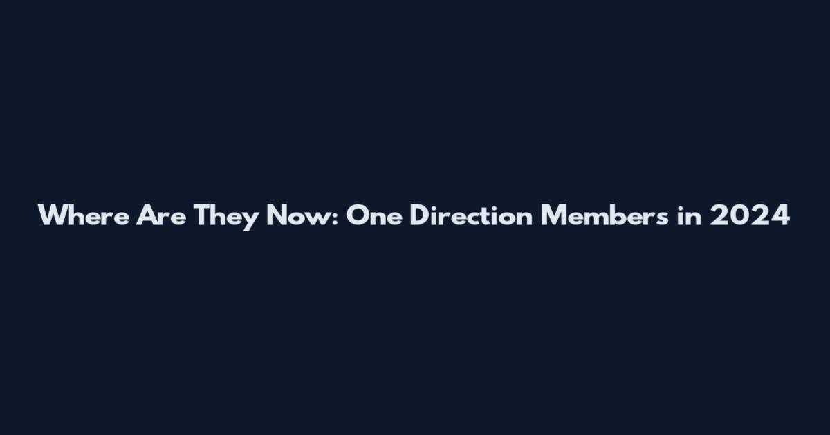 Where Are They Now: One Direction Members in 2024