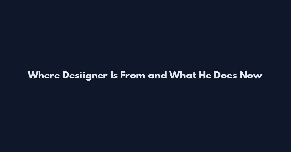 Where Desiigner Is From and What He Does Now
