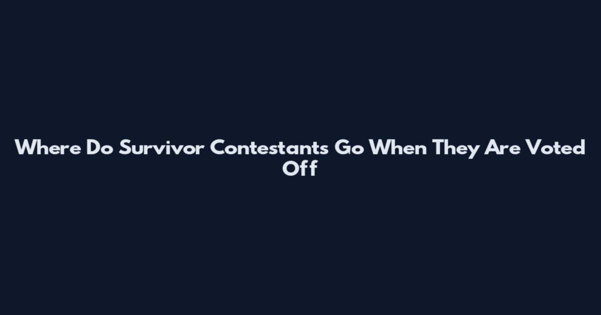Where Do Survivor Contestants Go When They Are Voted Off