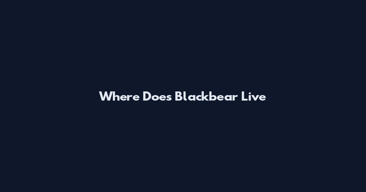 Where Does Blackbear Live