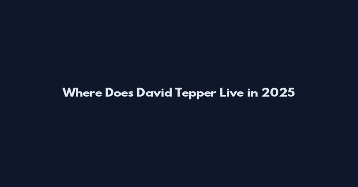 Where Does David Tepper Live in 2025
