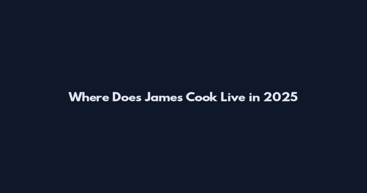 Where Does James Cook Live in 2025