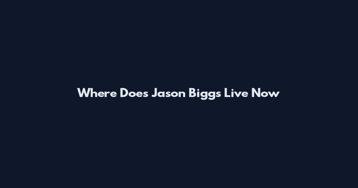 Where Does Jason Biggs Live Now