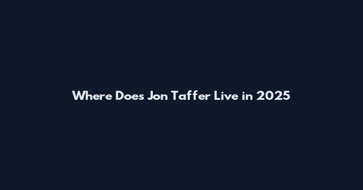 Where Does Jon Taffer Live in 2025