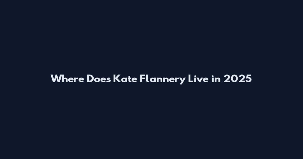 Where Does Kate Flannery Live in 2025