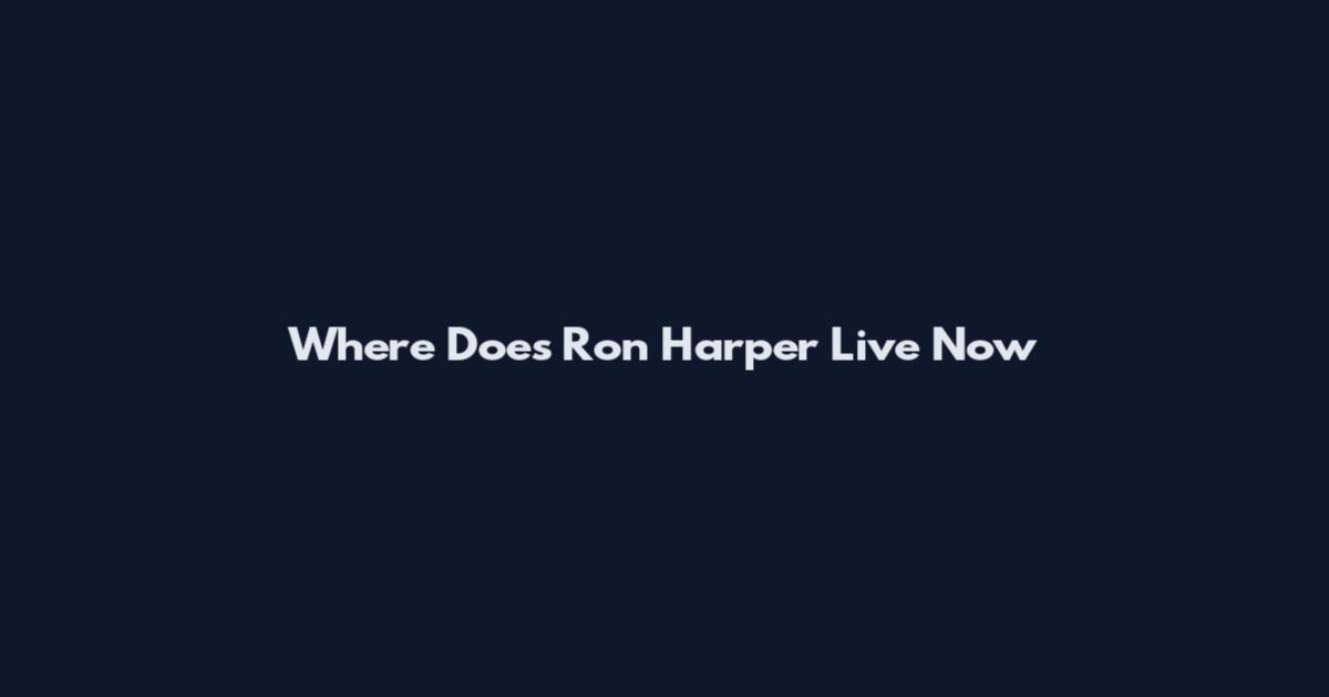 Where Does Ron Harper Live Now