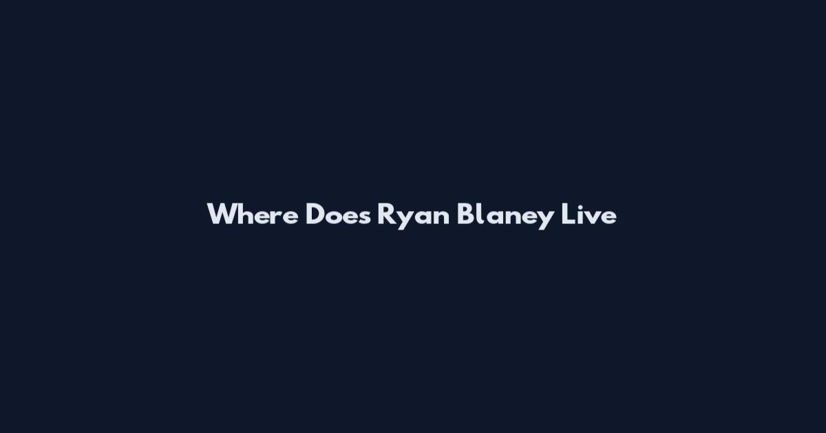 Where Does Ryan Blaney Live