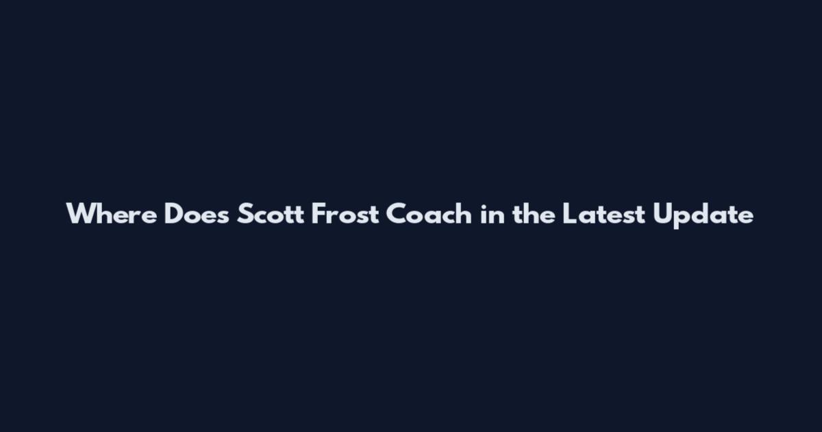 Where Does Scott Frost Coach in the Latest Update