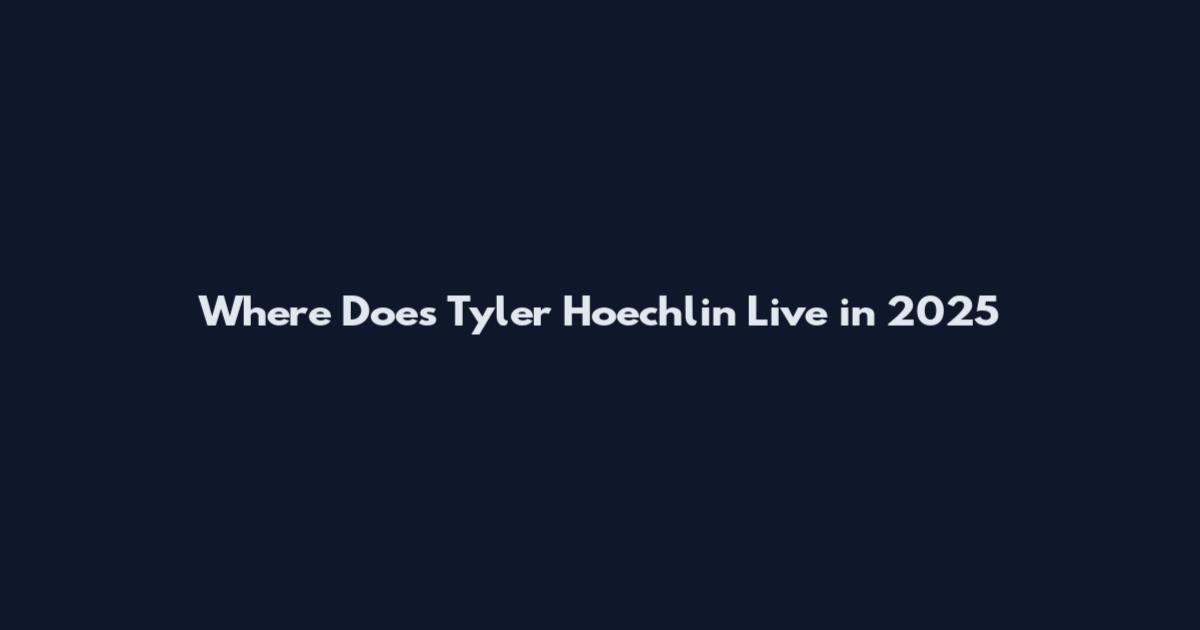 Where Does Tyler Hoechlin Live in 2025