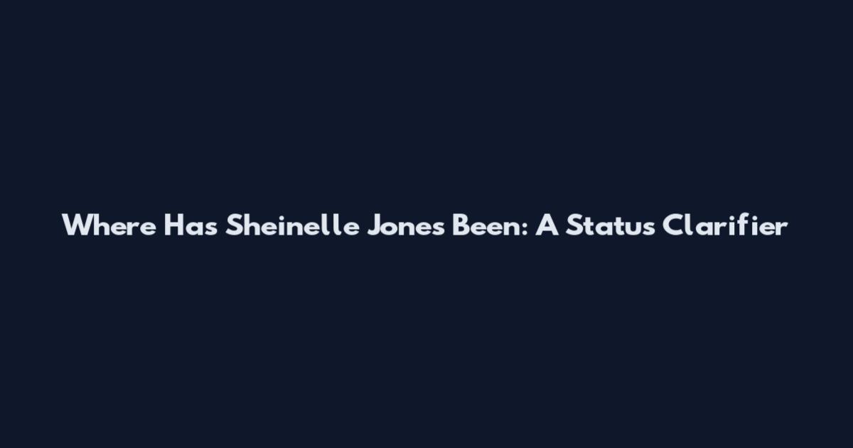 Where Has Sheinelle Jones Been: A Status Clarifier