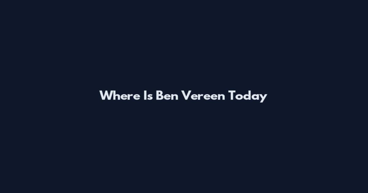 Where Is Ben Vereen Today