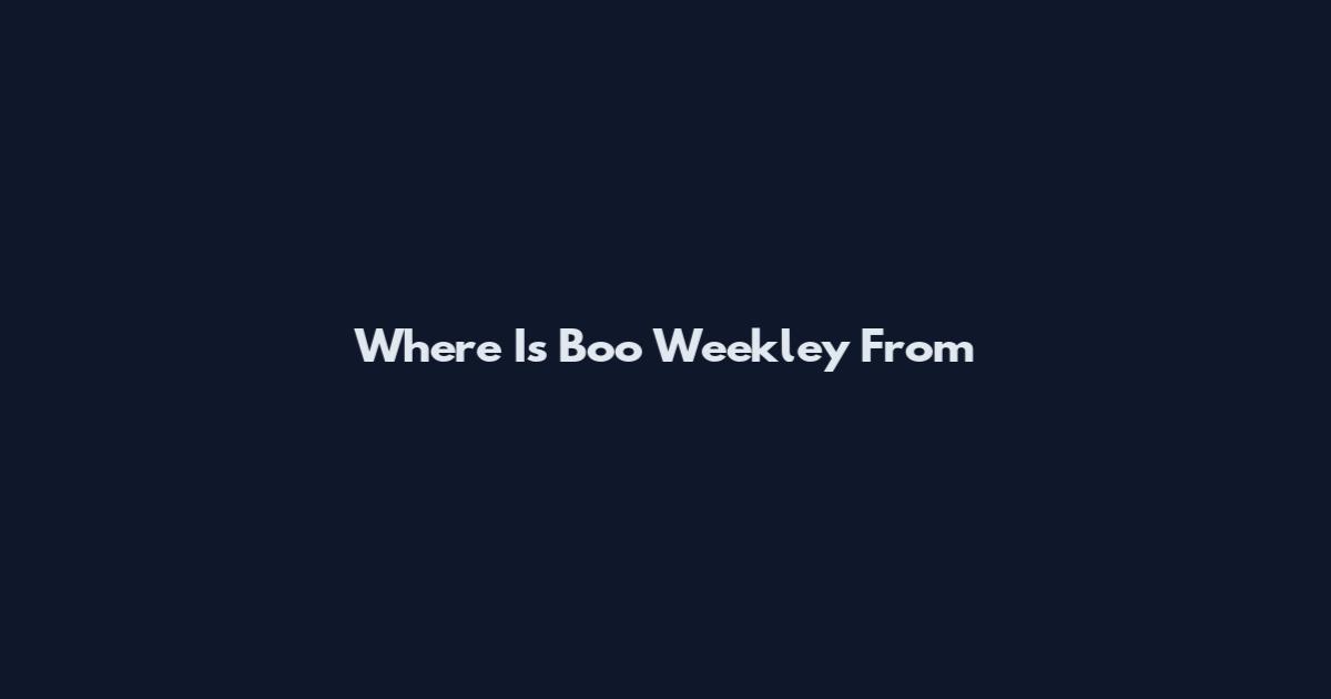 Where Is Boo Weekley From