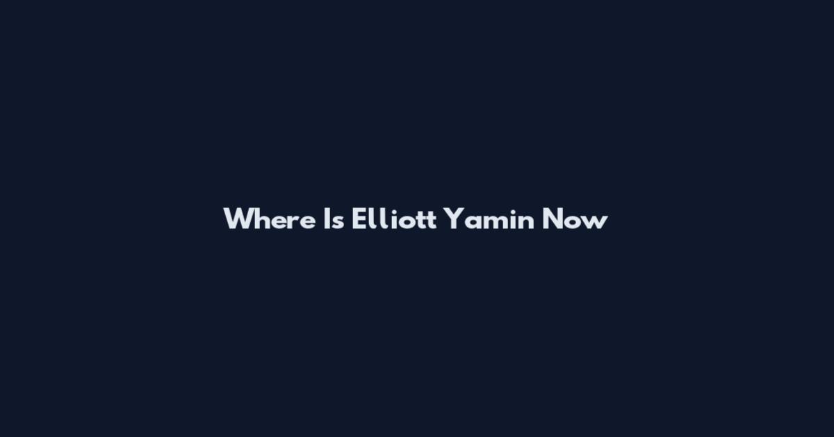 Where Is Elliott Yamin Now