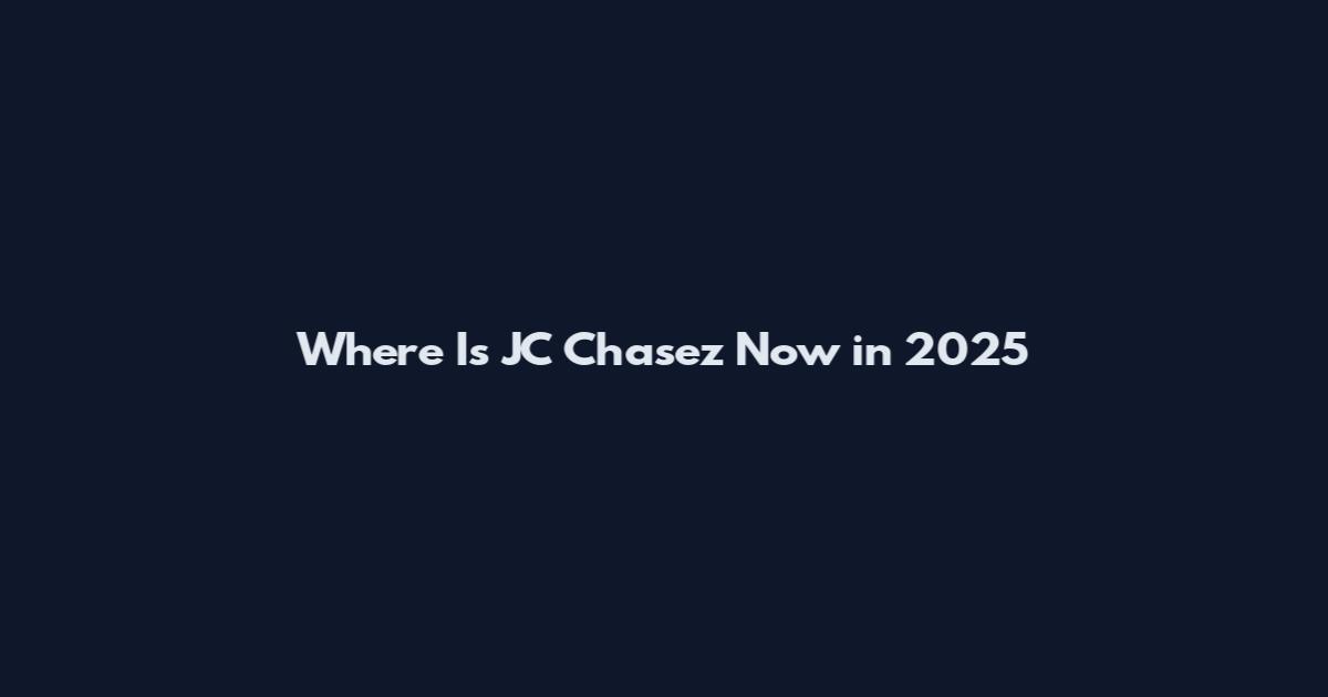 Where Is JC Chasez Now in 2025