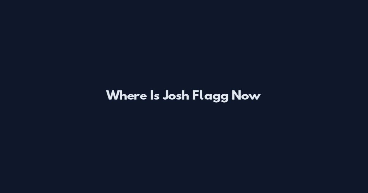 Where Is Josh Flagg Now