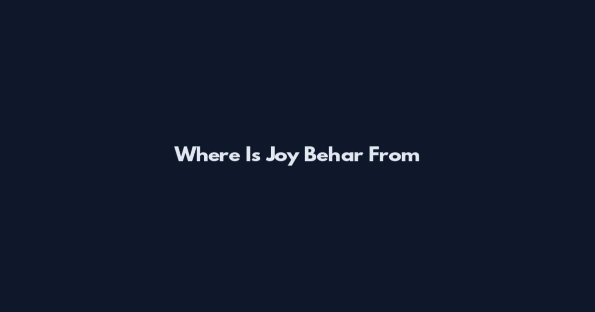 Where Is Joy Behar From
