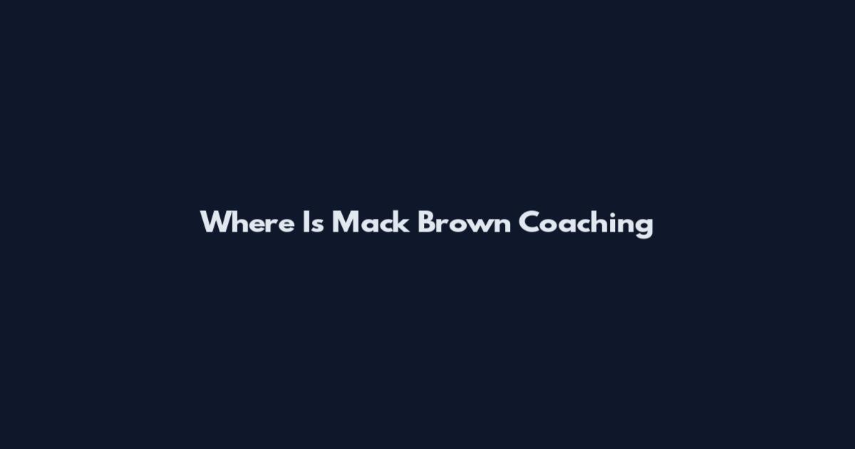 Where Is Mack Brown Coaching