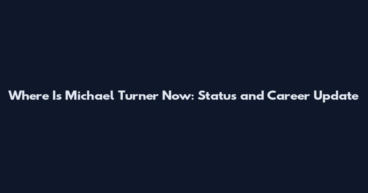 Where Is Michael Turner Now: Status and Career Update