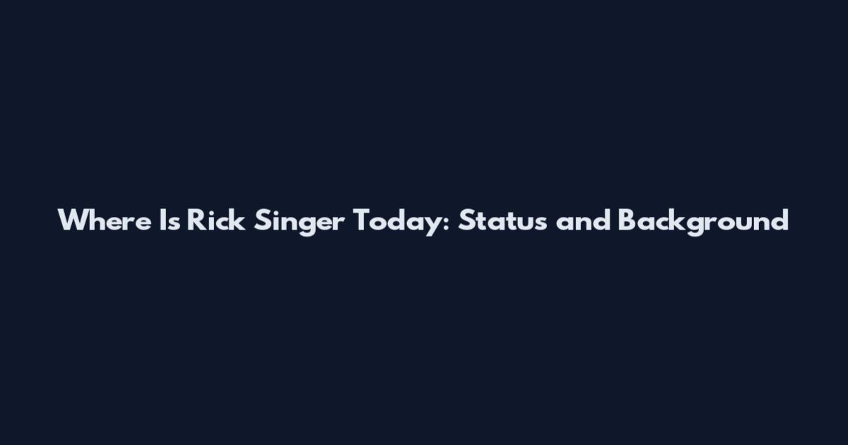 Where Is Rick Singer Today: Status and Background