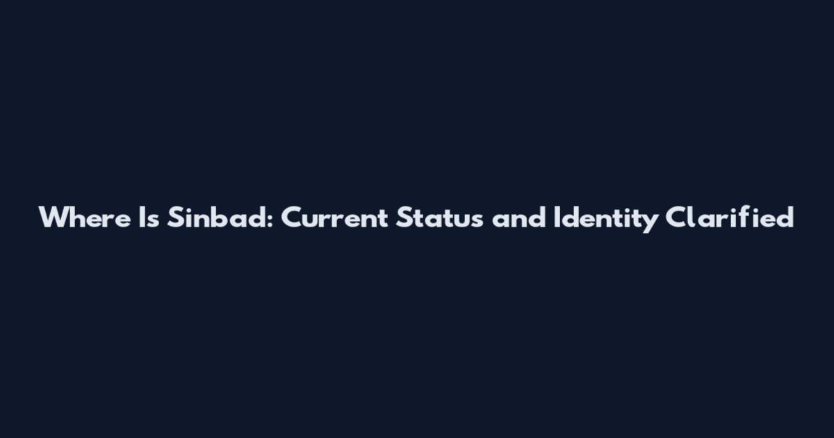 Where Is Sinbad: Current Status and Identity Clarified