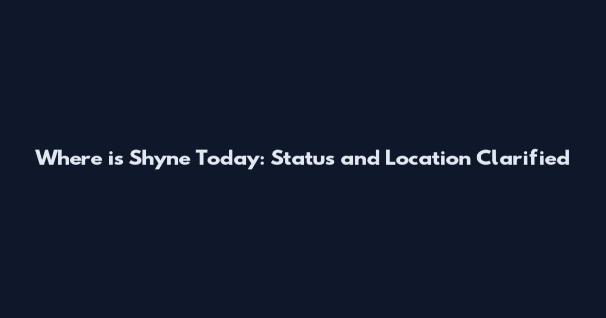 Where is Shyne Today: Status and Location Clarified