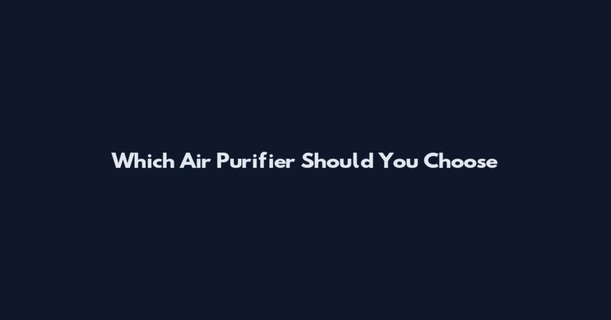 Which Air Purifier Should You Choose