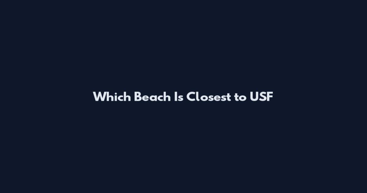 Which Beach Is Closest to USF