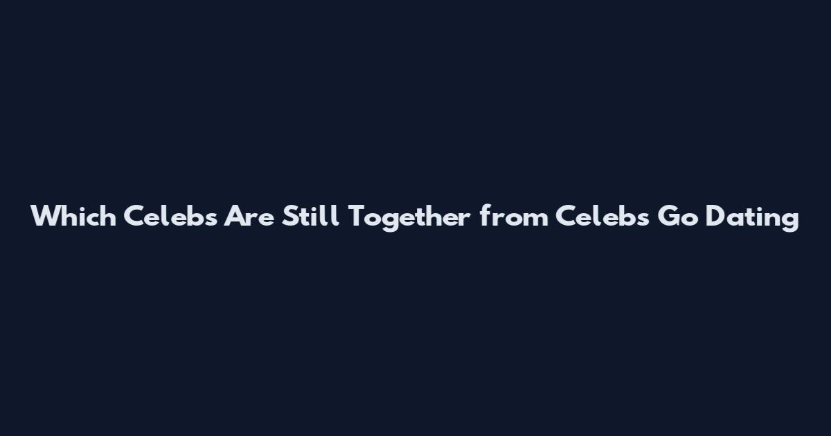 Which Celebs Are Still Together from Celebs Go Dating