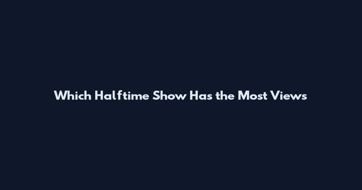 Which Halftime Show Has the Most Views