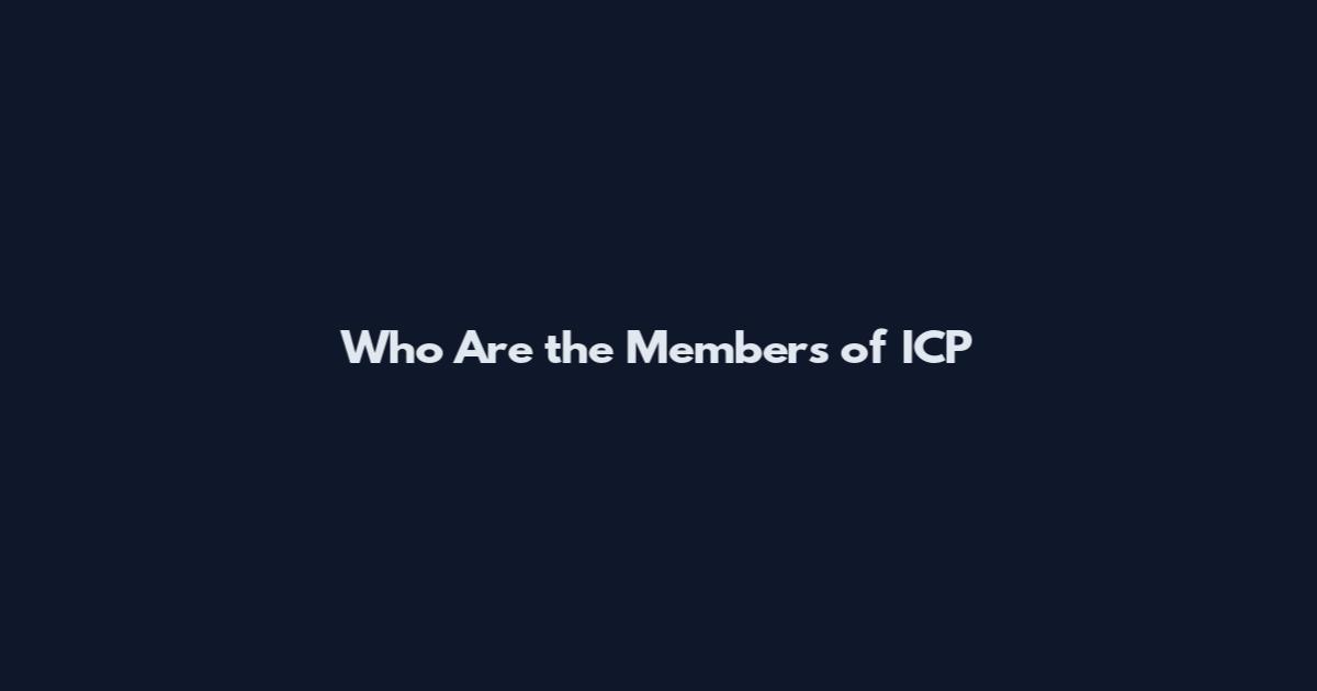 Who Are the Members of ICP