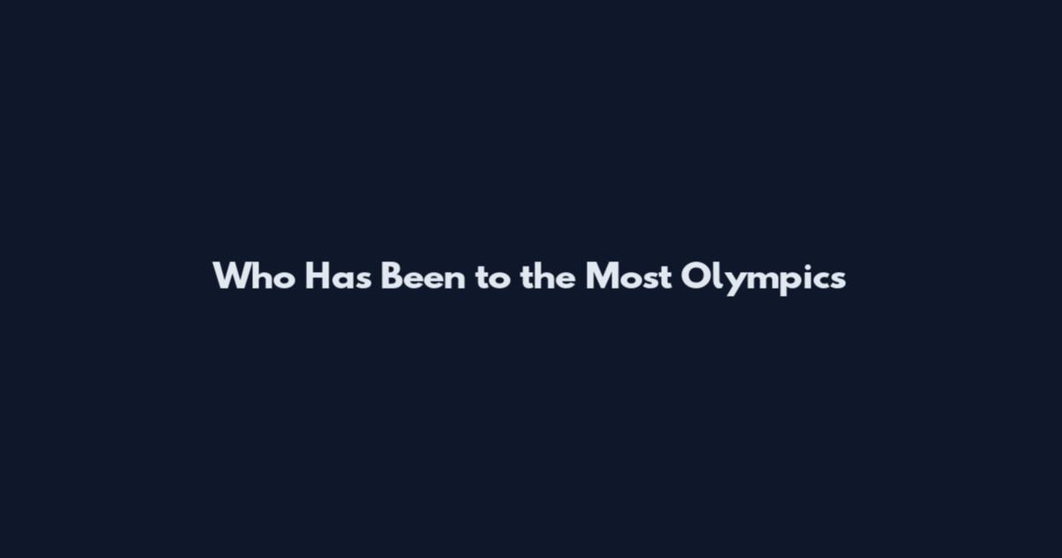 Who Has Been to the Most Olympics