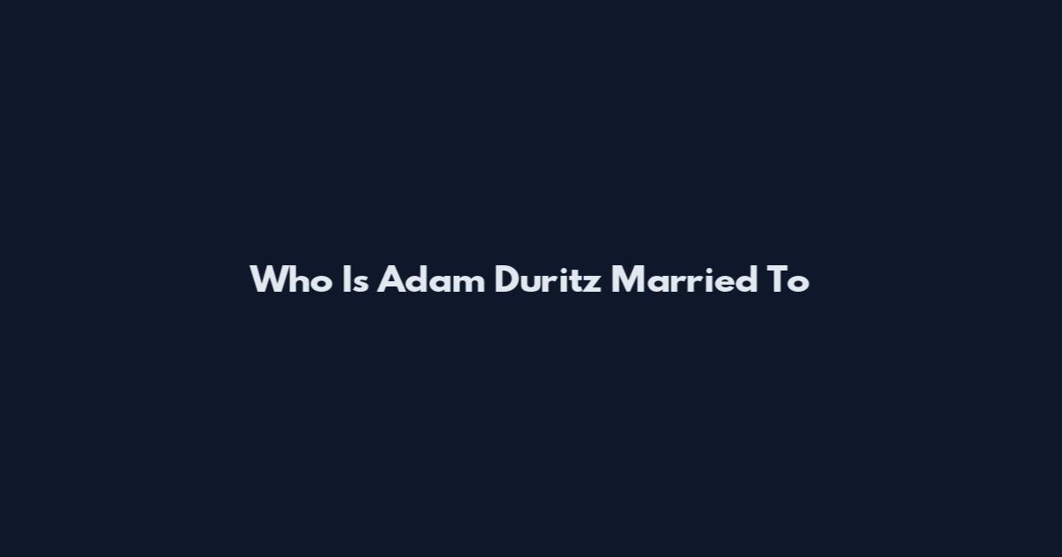 Who Is Adam Duritz Married To