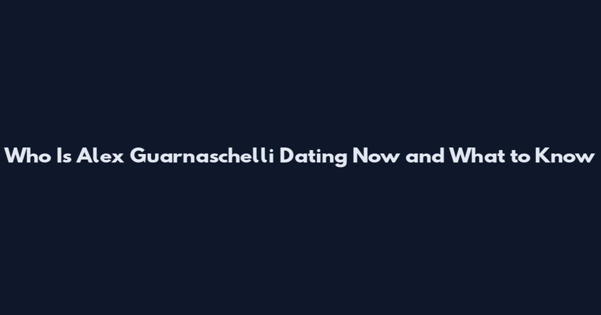 Who Is Alex Guarnaschelli Dating Now and What to Know