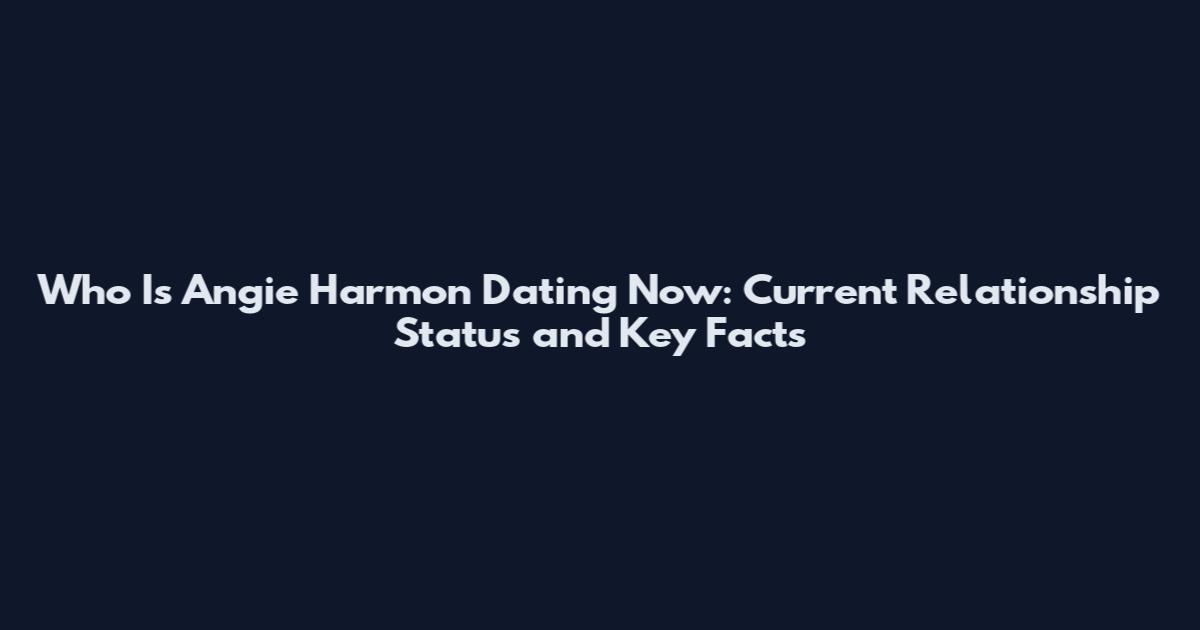 Who Is Angie Harmon Dating Now: Current Relationship Status and Key Facts