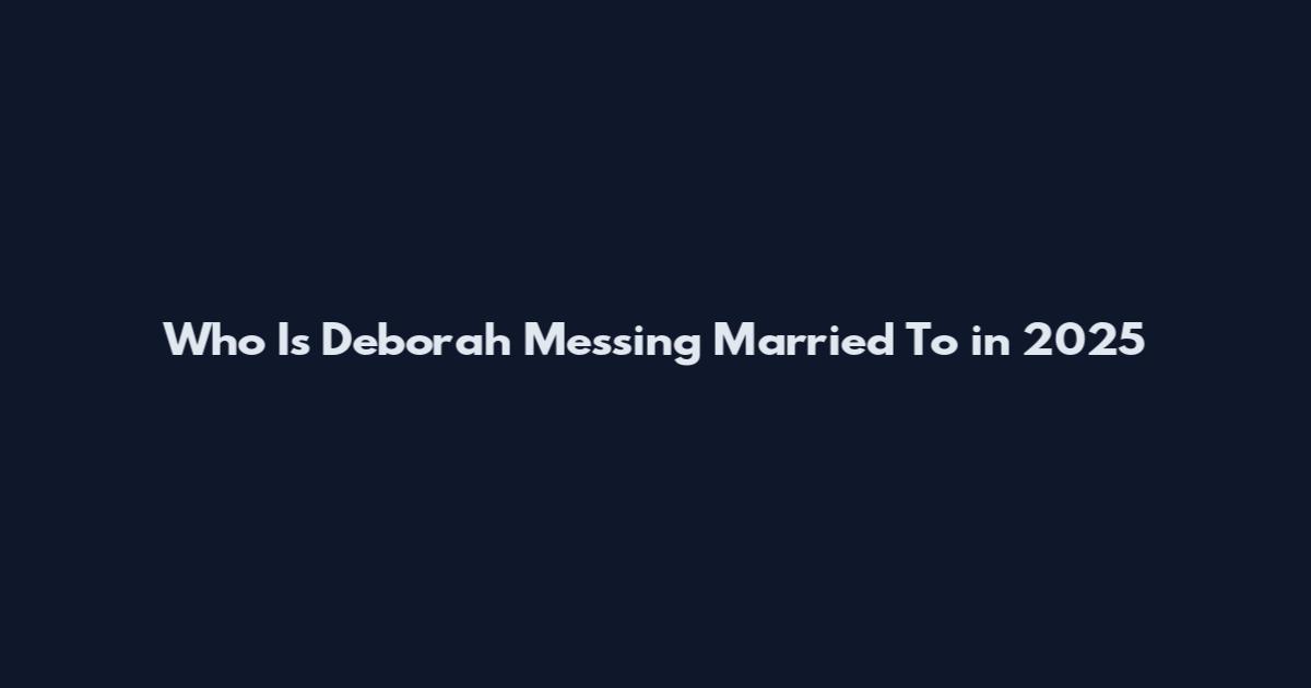 Who Is Deborah Messing Married To in 2025