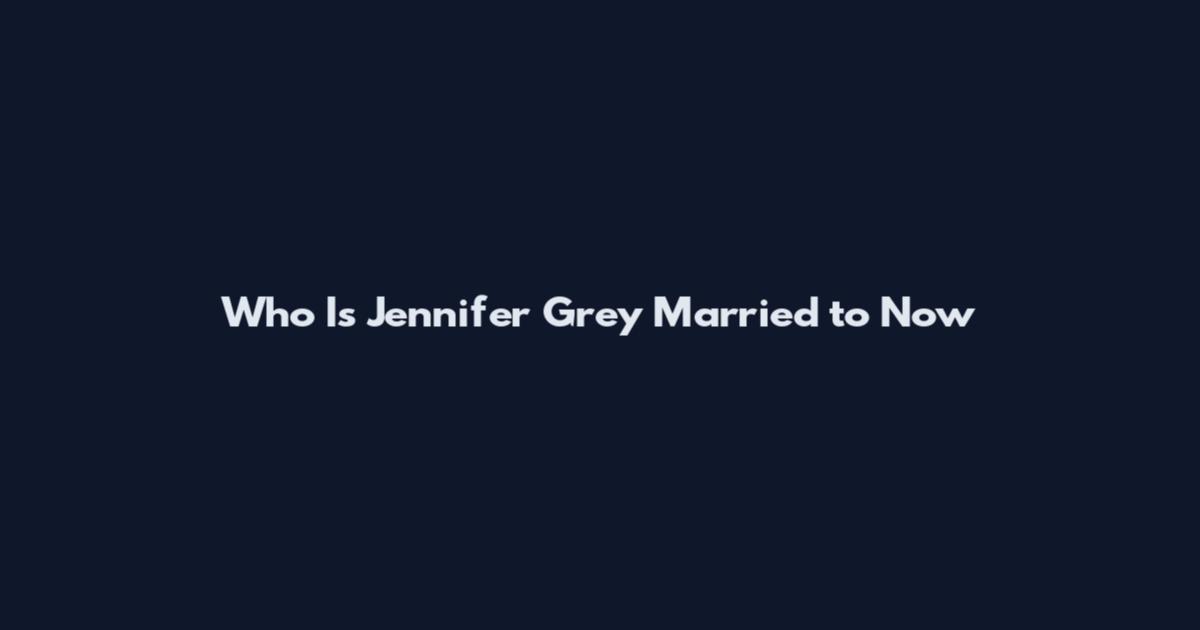 Who Is Jennifer Grey Married to Now