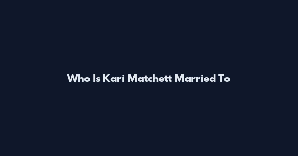 Who Is Kari Matchett Married To
