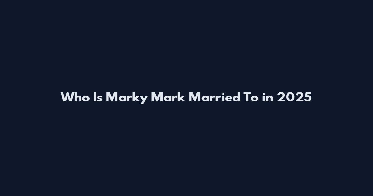 Who Is Marky Mark Married To in 2025