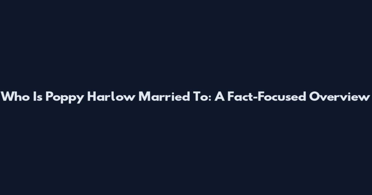 Who Is Poppy Harlow Married To: A Fact-Focused Overview