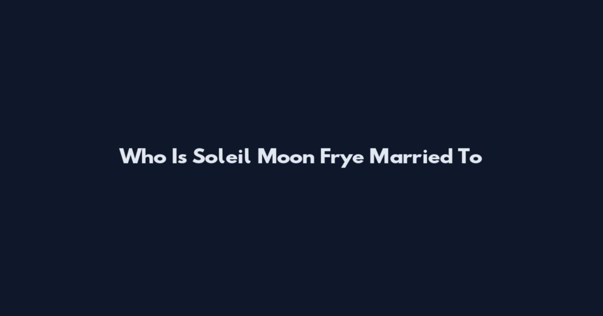 Who Is Soleil Moon Frye Married To