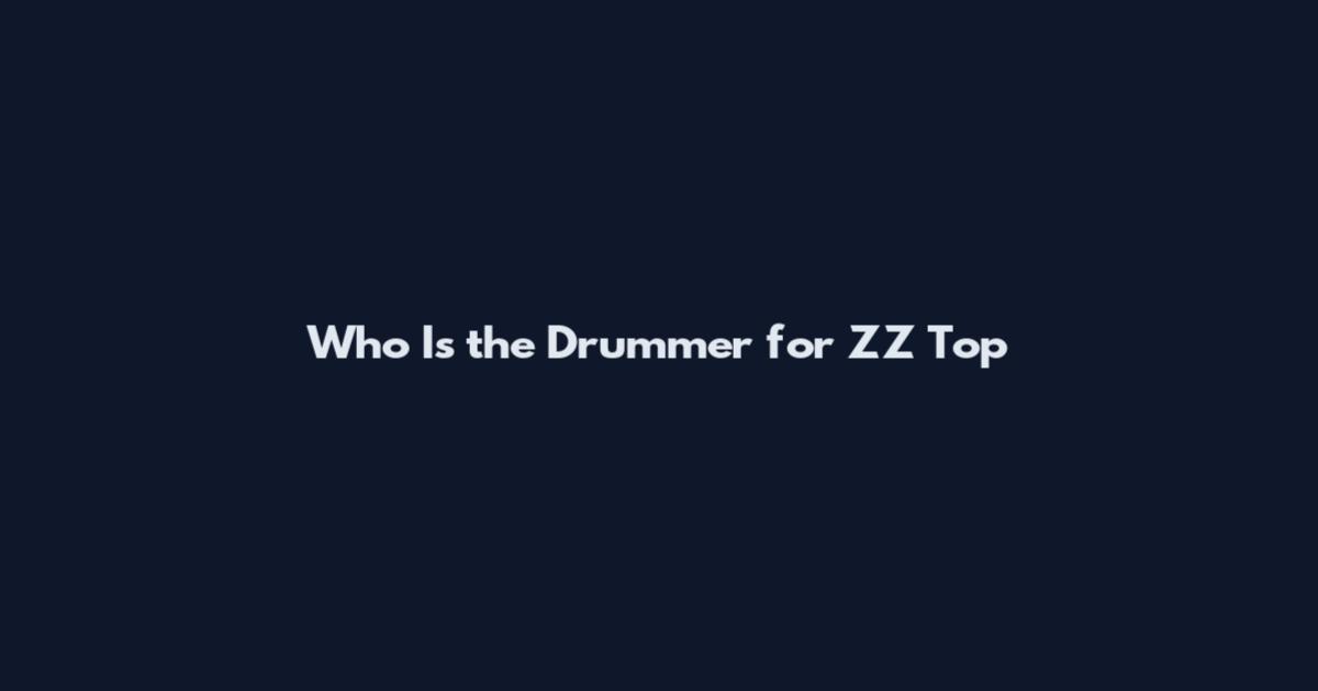 Who Is the Drummer for ZZ Top