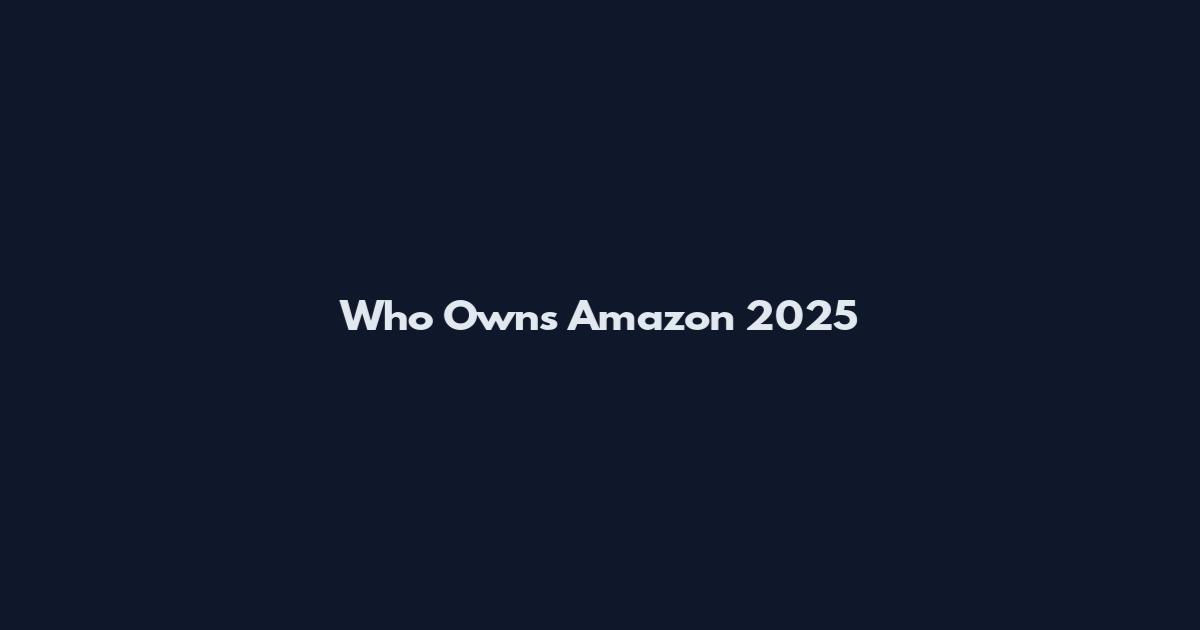 Who Owns Amazon 2025