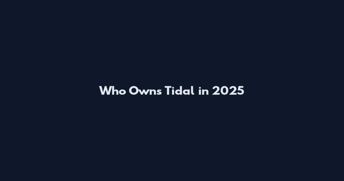 Who Owns Tidal in 2025
