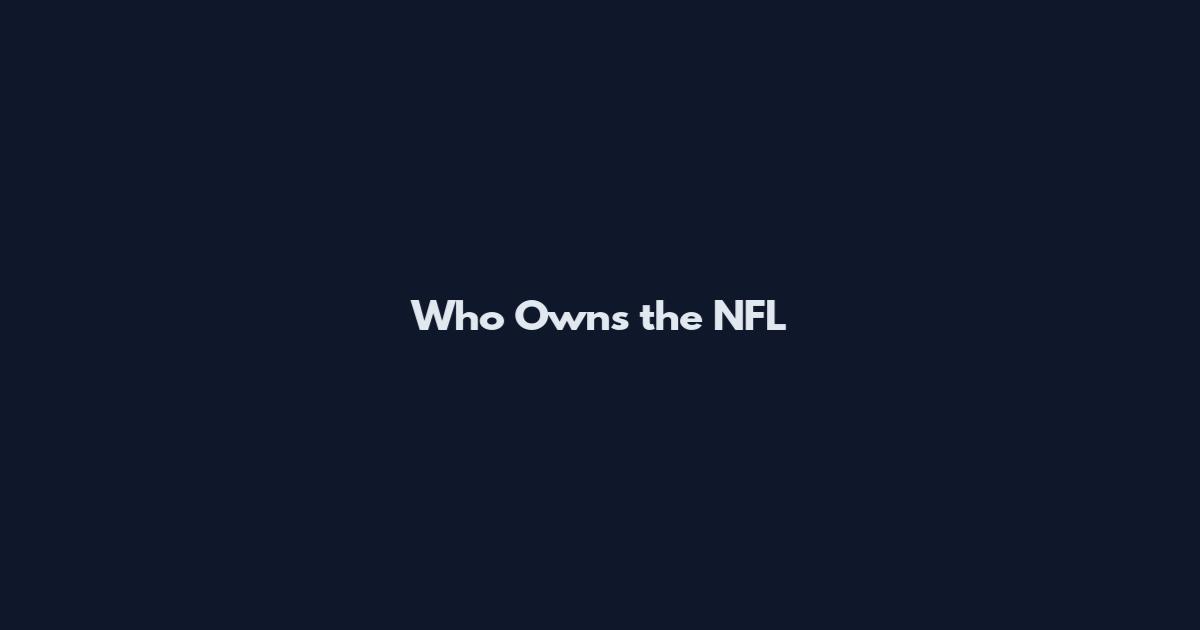 Who Owns the NFL