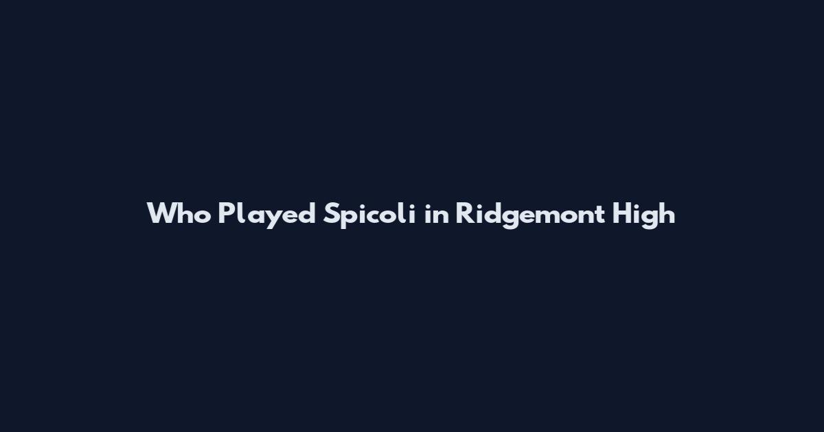 Who Played Spicoli in Ridgemont High
