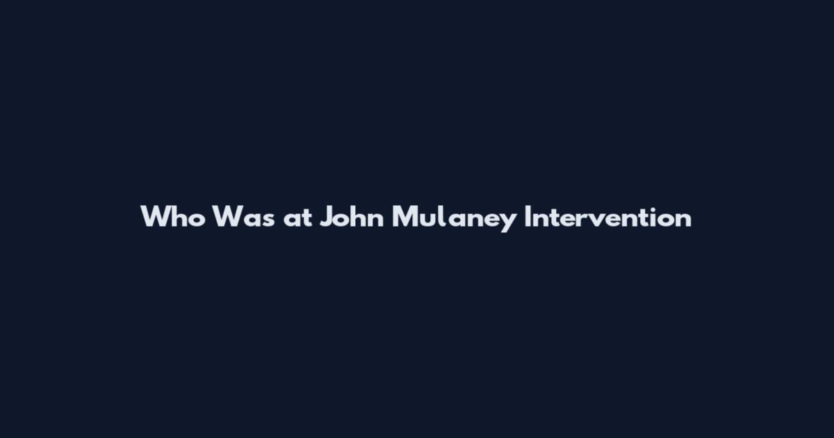 Who Was at John Mulaney Intervention
